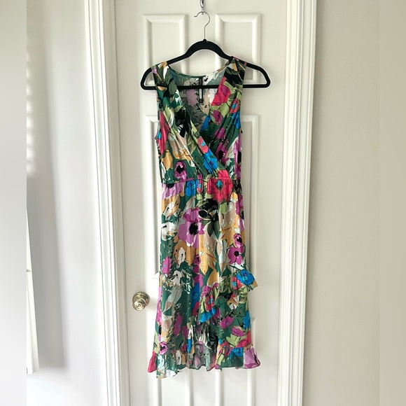 Anthropologie Plenty by Tracy Reese Daphne Wrap Dress Floral Print Midi - Picture 4 of 7